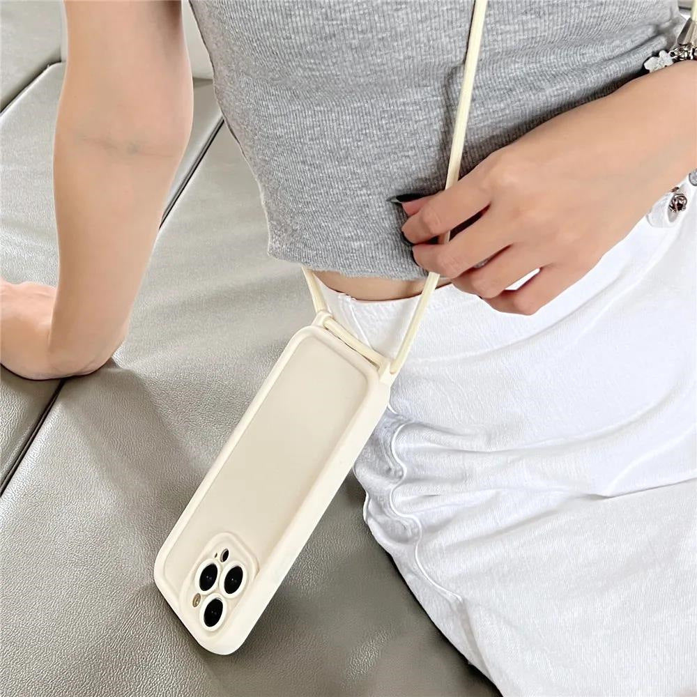 Phone Case Silicone Soft Case Lanyard